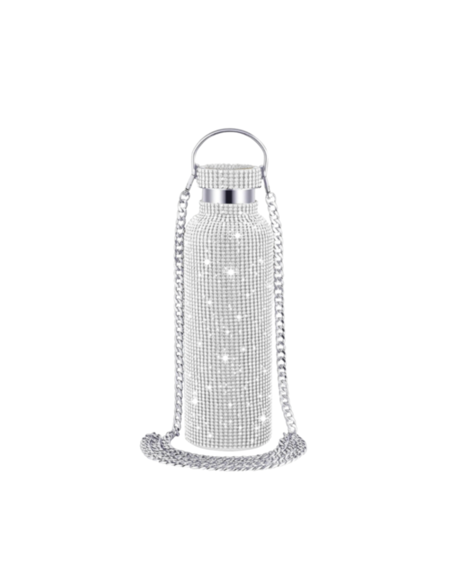 The Rhinestone Armour Bottle - Silver