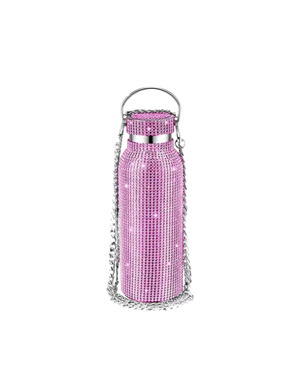 The Rhinestone Armour Bottle - Pink